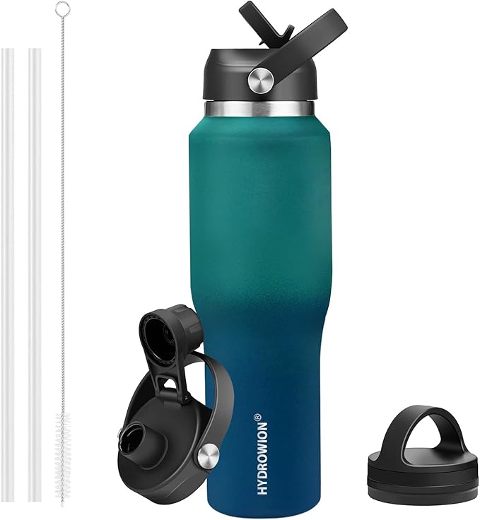 HYDROWION Water Bottle Stainless Steel, Vacuum Insulated Leak Proof Tumbler 32oz by HYDROWION