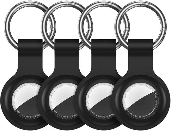 Compatible with AirTag Holder Case Keychain 4 Pack, by HATALKIN