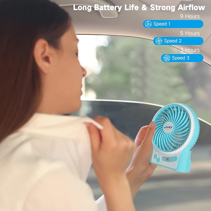 efluky 3-Speed Mini Desk Fan - Image 3