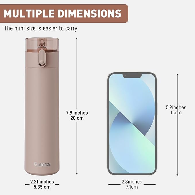9oz Small Water Bottles with Straw, Mini Water Bottle with One-Hand Open Design - Image 2