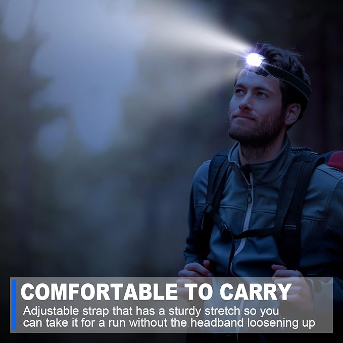 Macarrie 30 Pack LED Headlamps IPX4 Waterproof 3 Modes Headlamp Flashlight - Image 6