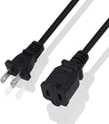 Short Extension Cord 1 FT, US Male/Female Power Cable by Yeatel