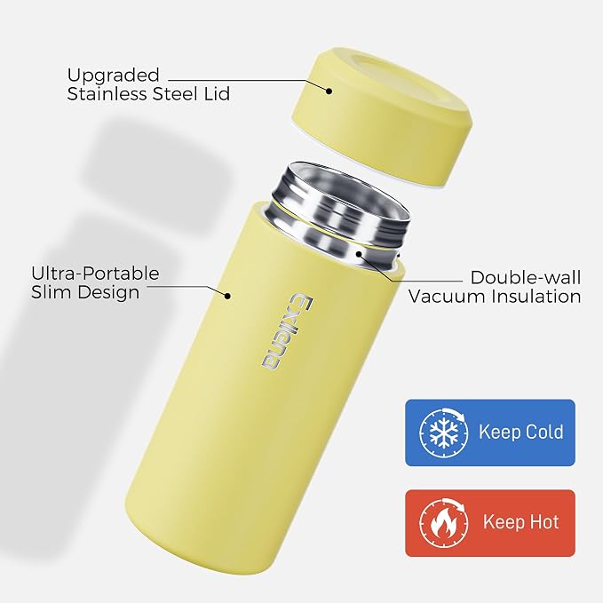 【Upgraded】Exllena Small Insulated Water Bottle 8 oz/250ml– Mini Insulated Water - Image 3