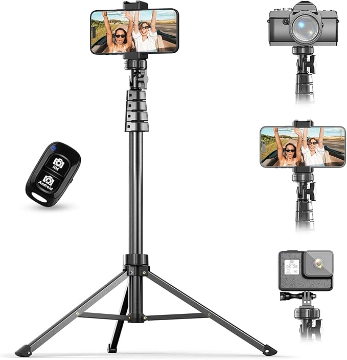 UBeesize 67" Phone Tripod & Selfie Stick, Camera Tripods Stand by UBeesize