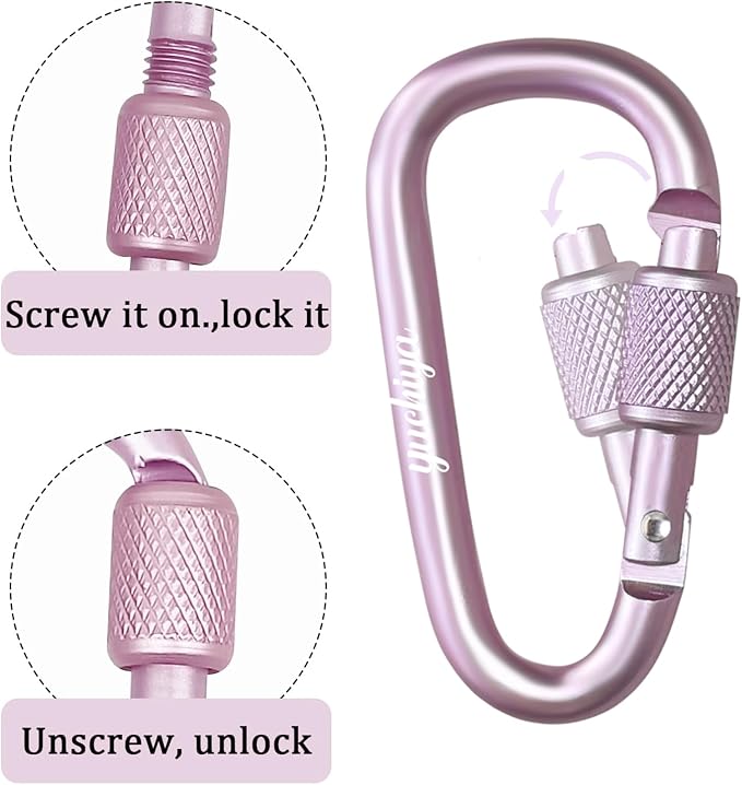 YUCHIYA 8 Pack D-Shape Carabiner Clasp - Image 2