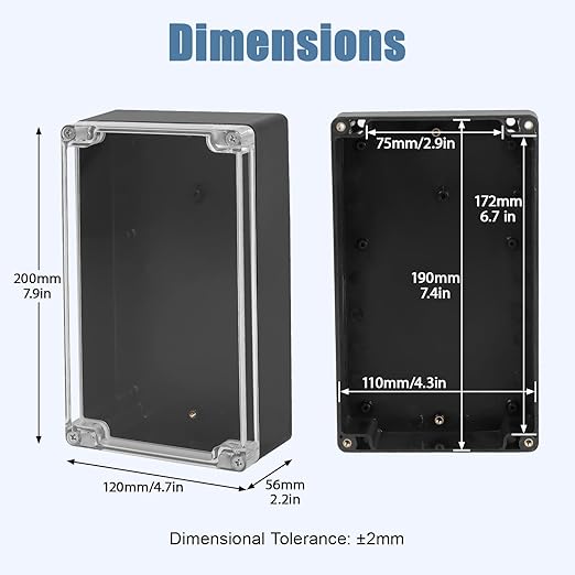 LeMotech Project Box ABS Plastic IP65 Waterproof Dustproof Electrical Junction - Image 2