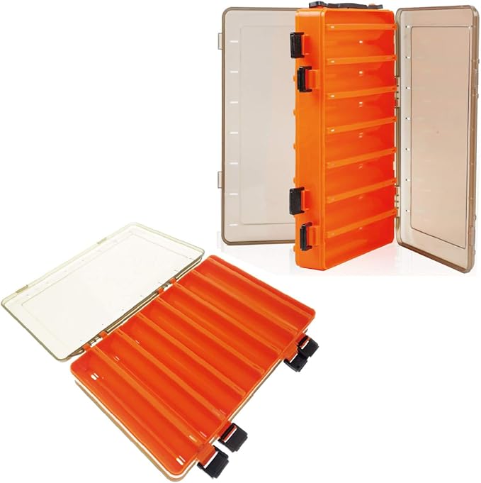 Fishing Tackle Box Set – 2-Pack Double-Sided Reversible Lure Organizer by HEROWORLD