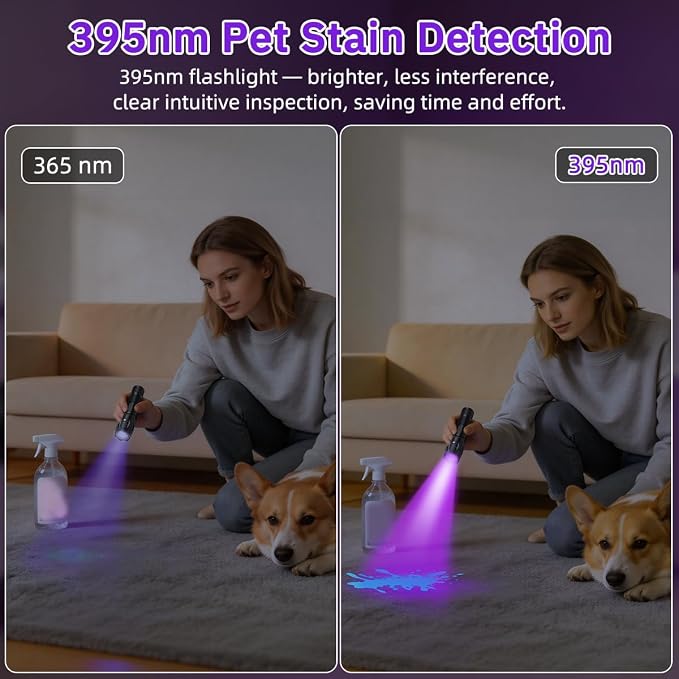 6Pack Small UV Flashlight Black Light, 395nm UV Light Flashlights, Portable LED - Image 3