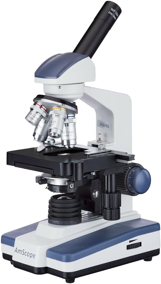 AmScope M620A Compound Monocular Microscope, WF10x and WF16x Eyepieces by AmScope