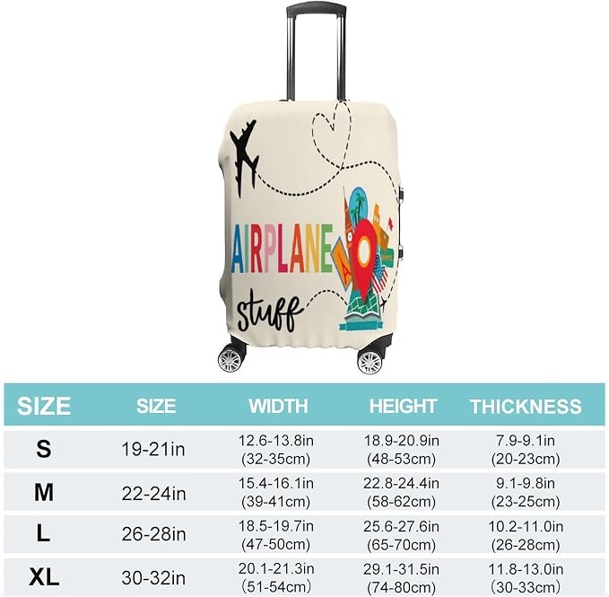 Airplane Travel Accessories Stretch Luggage Cover, Washable Suitcase Protector - Image 2