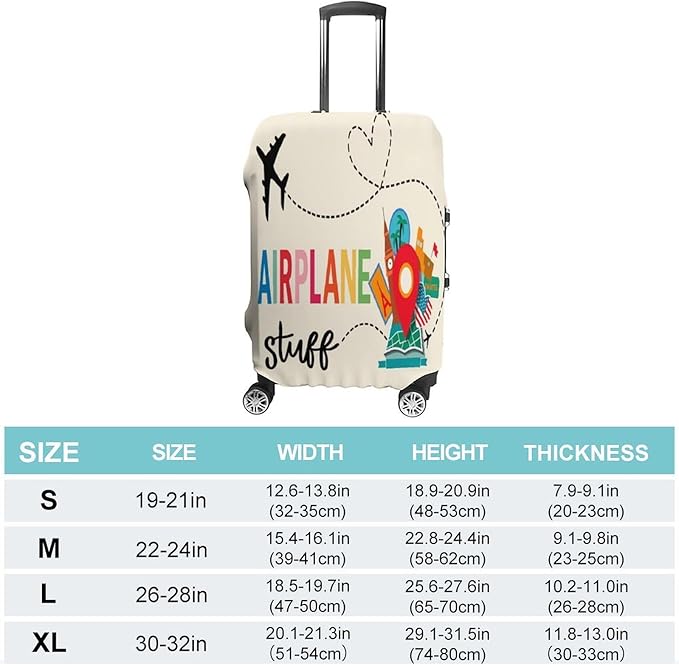 Airplane Travel Accessories Stretch Luggage Cover, Washable Suitcase Protector - Image 2