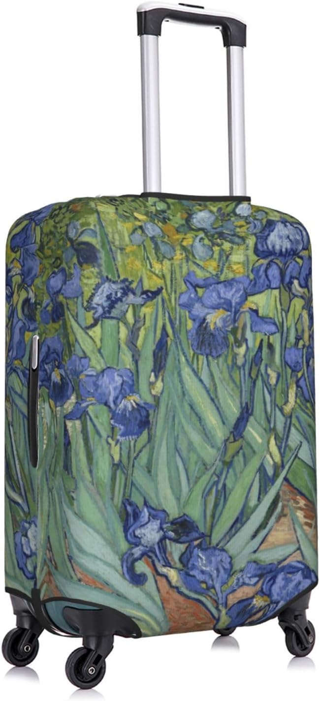Van Gogh Irises Flower Luggage Cover, Elastic Suitcase Protector - Image 3