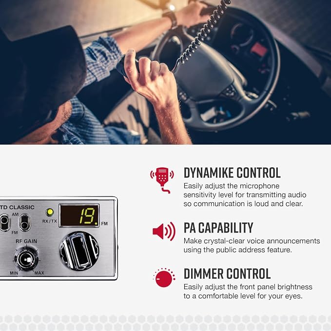 Cobra 25 LTD AM/FM Professional CB Radio – Compact, - Image 4
