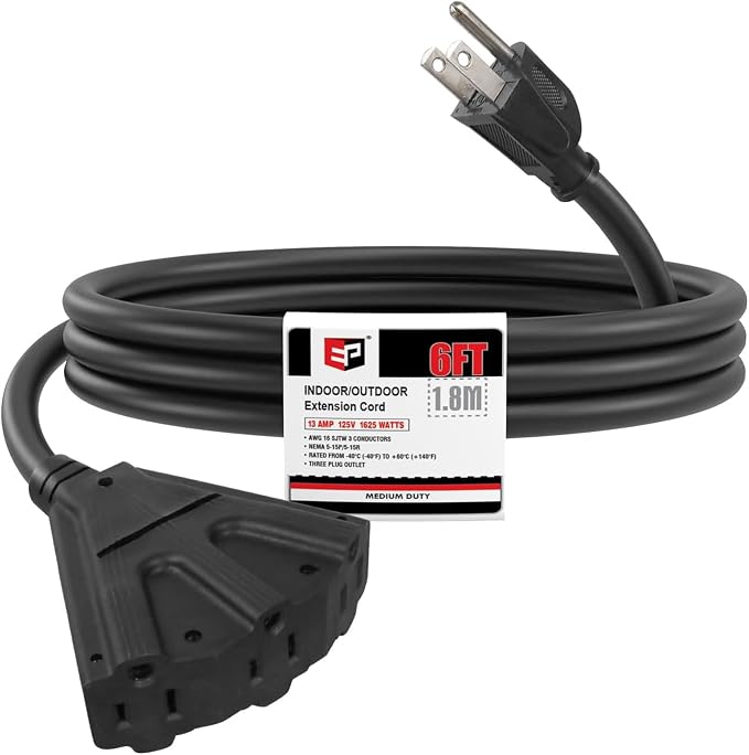 EP 6 Ft Outdoor Extension Cord by ENERGYPRO