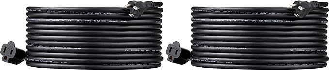 Amazon Basics Indoor Extension Cord, 3 Prong Outlet Extender Power Cord by AmazonBasics