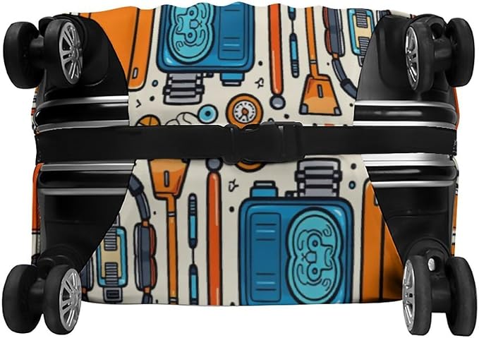 Airplane Travel Accessories Collection Stretch Luggage Cover, Washable Suitcase - Image 5
