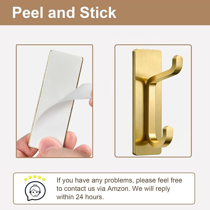 pickpiff 12 Pack Wall Hooks for Coat and Towel: 13LB Strong Adhesive Door - Image 4