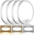 hepside 4 Pack Motion Sensor Ceiling Light Wired, 3000K/4000K/6500K LED Flush by Hepside