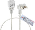 Clear Extension Cord 2FT, Short Indoor 2 Prong Extension Cord by Yeatel