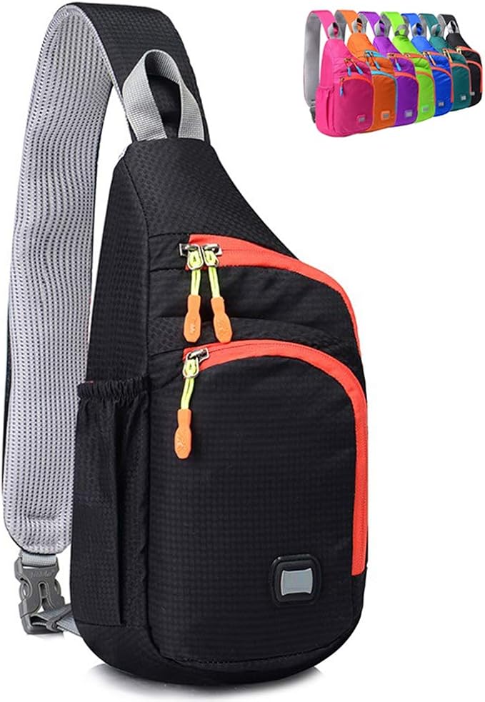 Peicees Small Sling Backpack Waterproof Unisex Shoulder Bag Chest Crossbody by Peicees