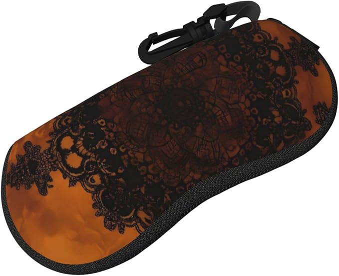 Watercolor Orca Whale Glasses Case Neoprene Portable Zipper Eyeglass Bag - Image 2