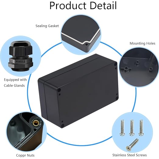 Junction Box IP65 Waterproof ABS Plastic Electrical Project Case Power Junction - Image 5