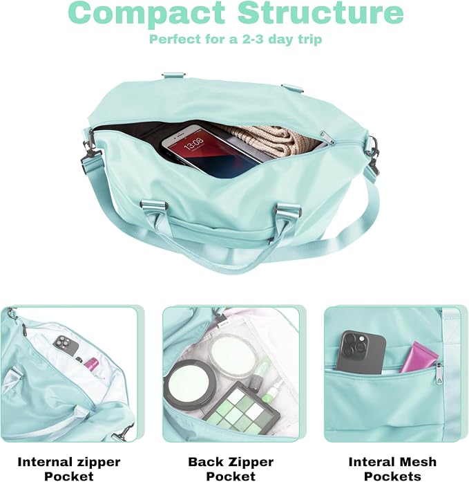 Weekender Duffel Bags for Women， Travel Totes Bag for Airplane Essentials - Image 5