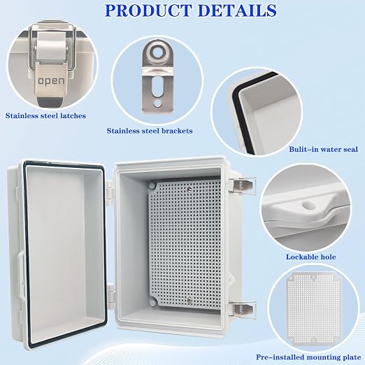 Outdoor Waterproof Electrical Box Junction Box Weatherproof IP67 ABS Plastic - Image 3