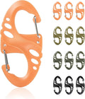 12 Pack 2" Carabiner Clip Plastic S Carabiner Clips Paracord Keychain Hooks by CooBigo