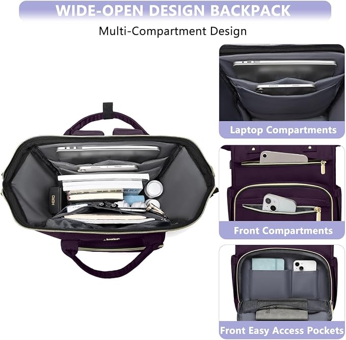 Focdod Laptop Backpack for Women Work Bags - Image 2