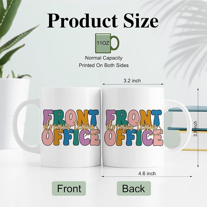 RZHV Front Office Dream Team 11 Oz Novelty Mug, Funny Offices Ceramic Mug - Image 2