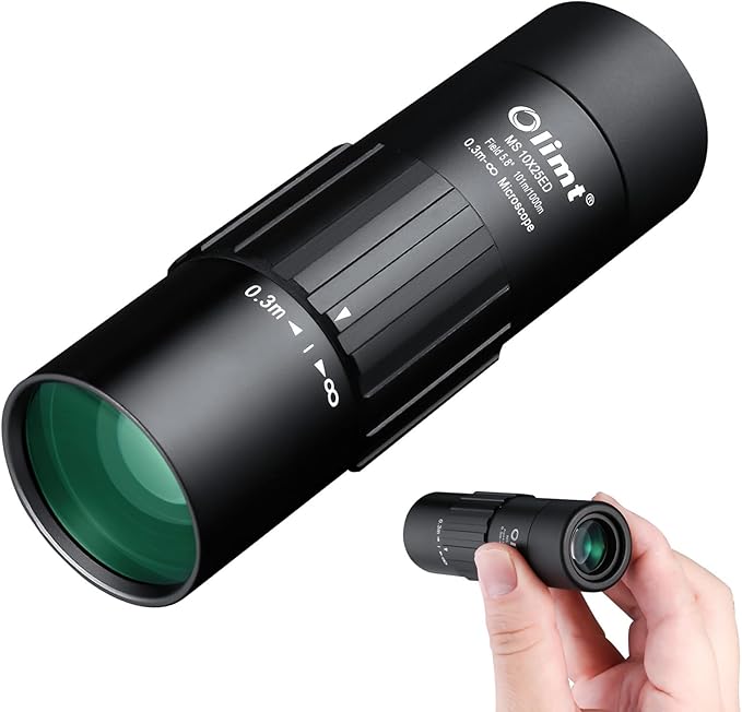10x25 Monocular Telescope, Compact Mini Pocket Size Waterproof Fogproof by OLIMT