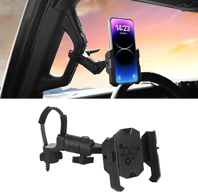 FUNY A Pillar Grab Handle Phone Mount Adjustable Direction Mobile Phone Holder by FUNY