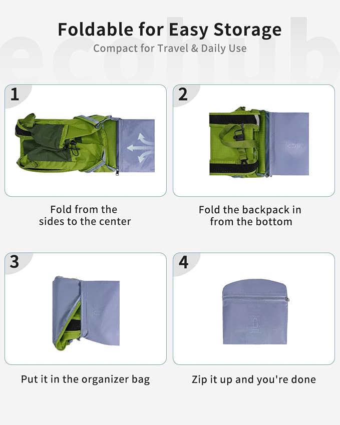 ECOHUB 15L Lightweight Casual Daypack, Packable Backpack - Image 2