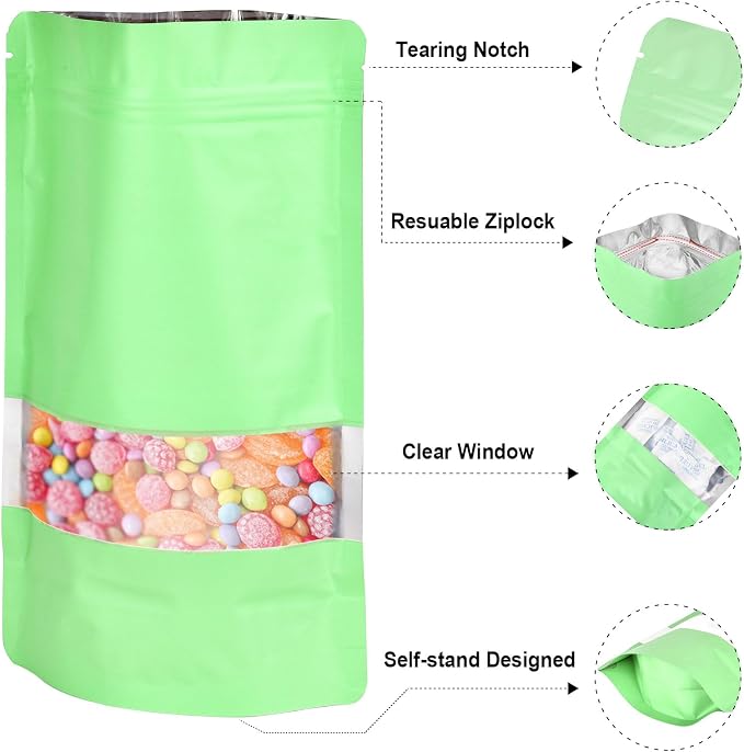 4.7"x7.8" 120pcs Mylar Bags for Food Storage, Smell Proof Bag - Image 3