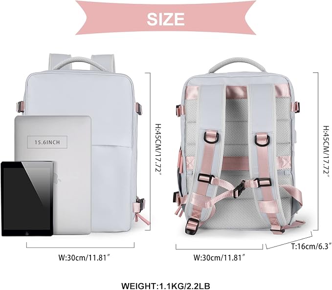 coowoz Travel Backpack For Women Men Airline Approved, Carry On Backpack - Image 2