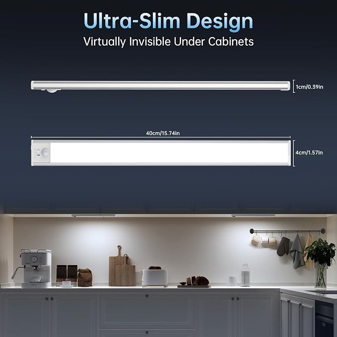 Under Cabinet Lighting, 74 LED 2200mAh Rechargeable, Motion Sensor Light - Image 9