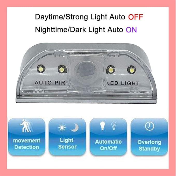 Home Keyhole Infrared PIR Wireless Auto Sensor Motion Detector LED Light lamp - Image 2