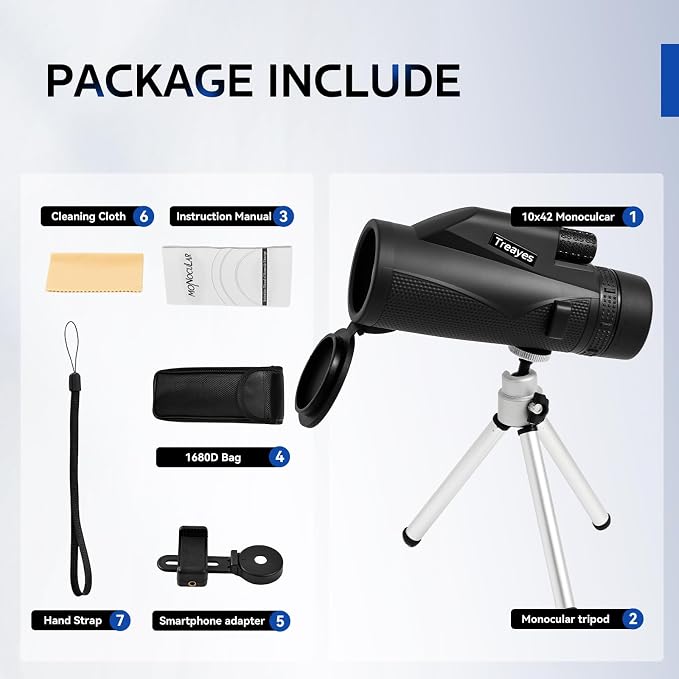 10x42 Monocular Telescope High Power HD, 330g Ultra-Lightweight & Portable - Image 8
