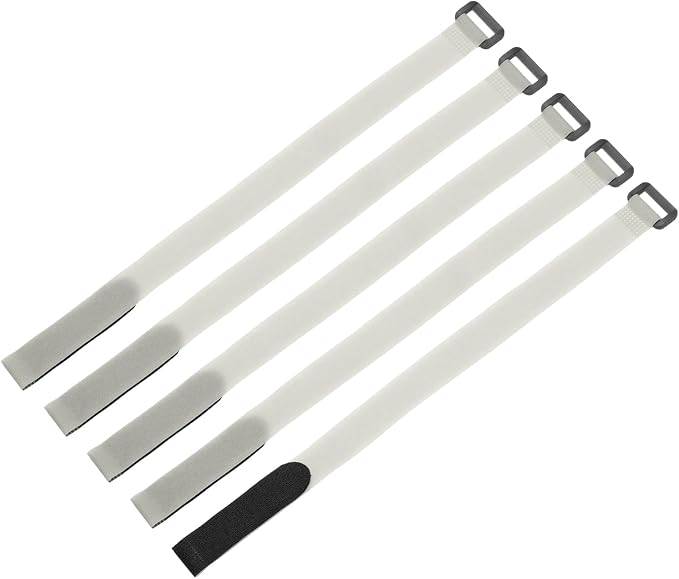 MECCANIXITY 5Pcs Reusable Battery Tie Down Straps, 0.8x16" Grey Nylon by MECCANIXITY