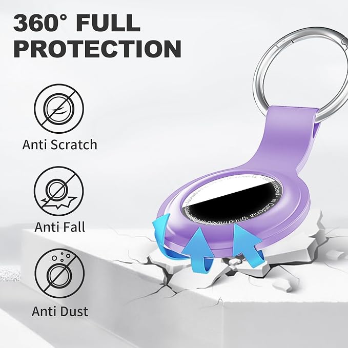 Linsaner Case for AirTag 2nd Gen & 1st Gen, Silicone Holder Keychain Key Ring - Image 3