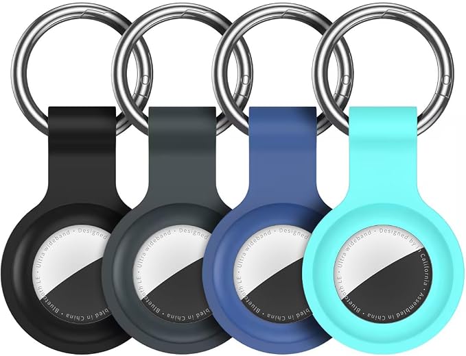 Compatible with AirTag Holder Case Keychain 4 Pack, by HATALKIN