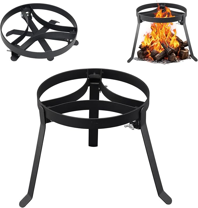 Cooking Tripod for Campfire, 9.8Inch Durable Steel Campfire Tripod for Cooking by Unknown