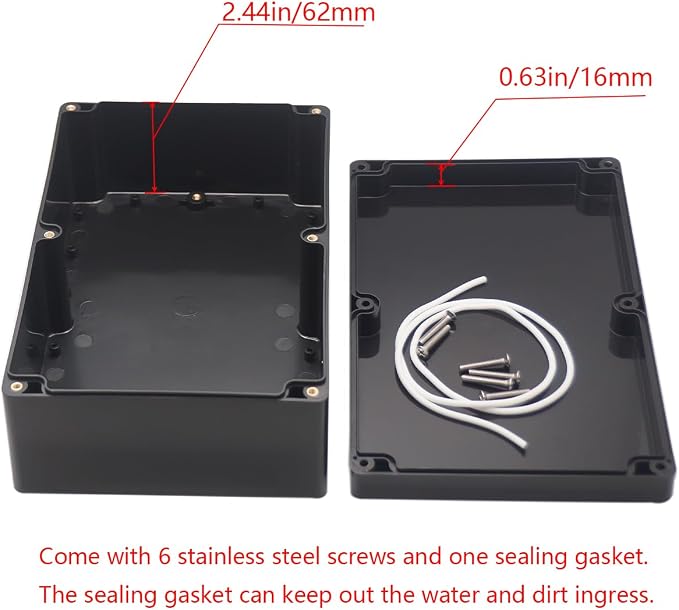 Project Box ABS Black Electrical Boxes IP65 Outdoor Waterproof Box Electronic - Image 5