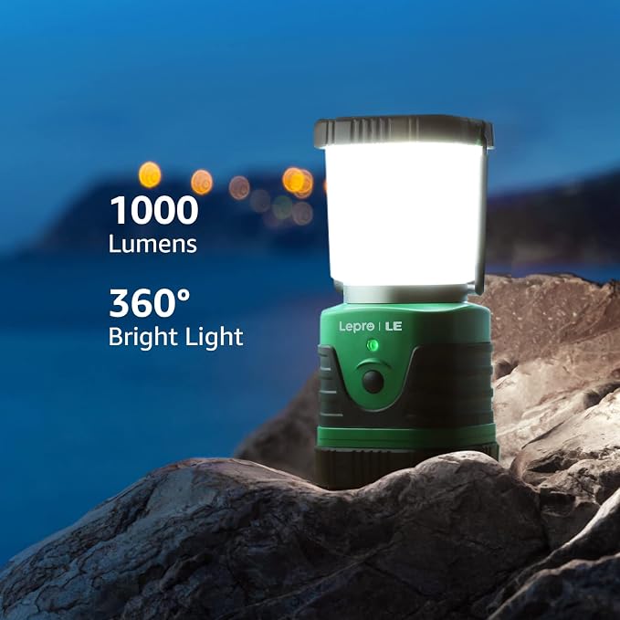 Lighting EVER 1000LM LED Camping Lantern Rechargeable, 4400mAh Power Bank - Image 2