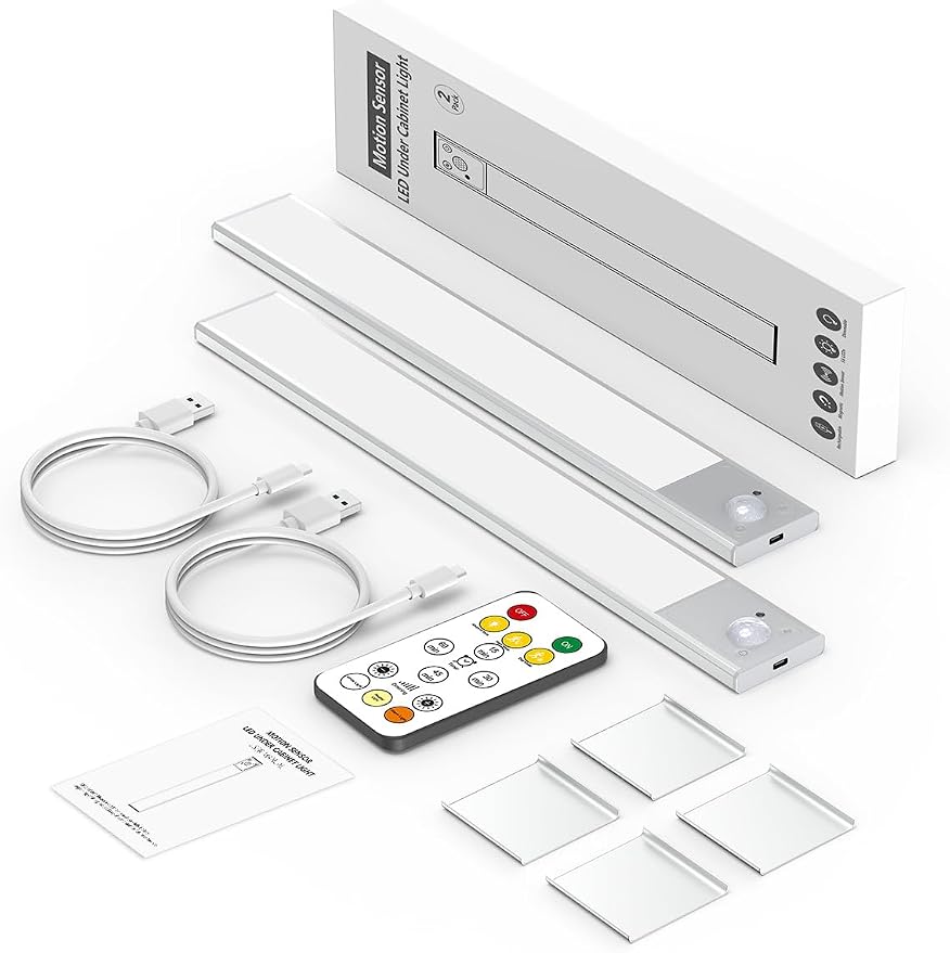 12" Ultra-Thin Under Cabinet Lighting Wireless, Aluminum Alloy Under Counter - Image 8
