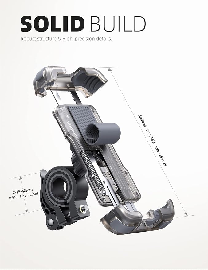 Lamicall Motorcycle Phone Mount, Bike Holder - Image 5