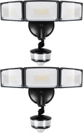 LUTEC 2 Pack 74W 8000 Lumen Motion Sensor Outdoor Lights, 5000K Daylight by LUTEC