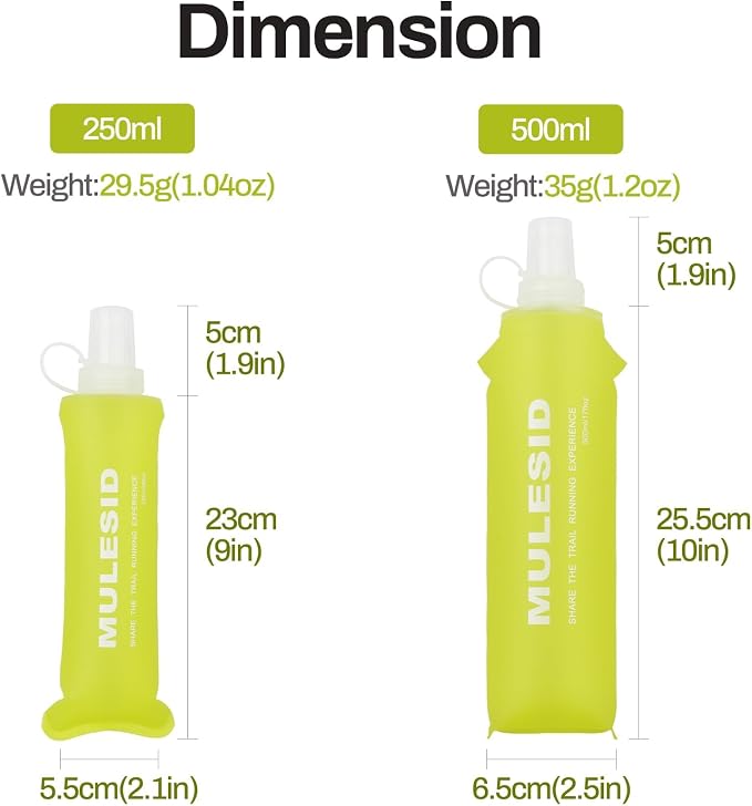 Soft Flask Running Bottles Collapsible Water Bottle Foldable - Image 2