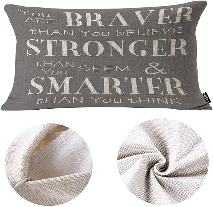 EKOBLA Decorative Pillow Cushion Covers Inspirational Life Quotes You are - Image 5